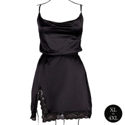 Amour by Le Desir Robe Fendue Grande Taille Krystal Noir